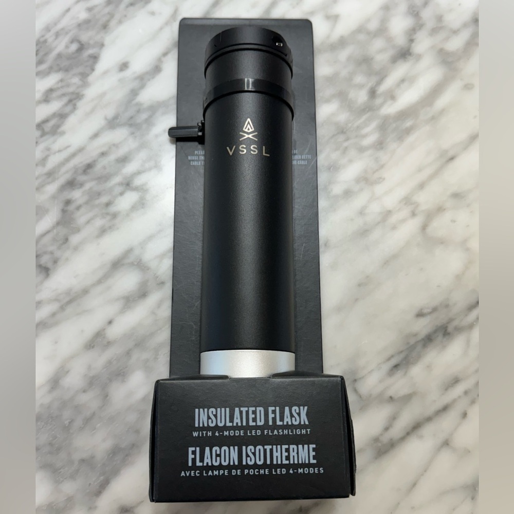 VSSL Insulated Flask + Detachable Bluetooth Spkr - 8oz Stainless
